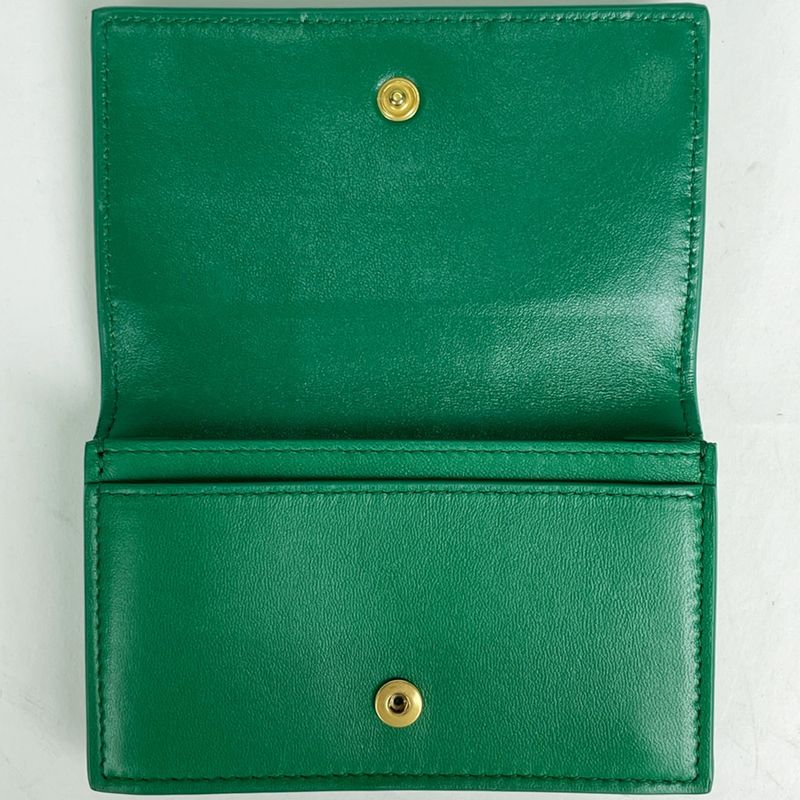Bottega Veneta Cassette Card Case Maxi Intrecciato Leather Green
