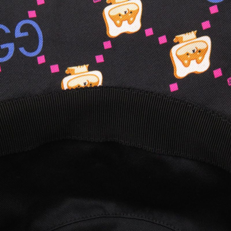 Gucci Pikarar Kawaii Baguette Hat M Shiba Inu Black Blue X Pink