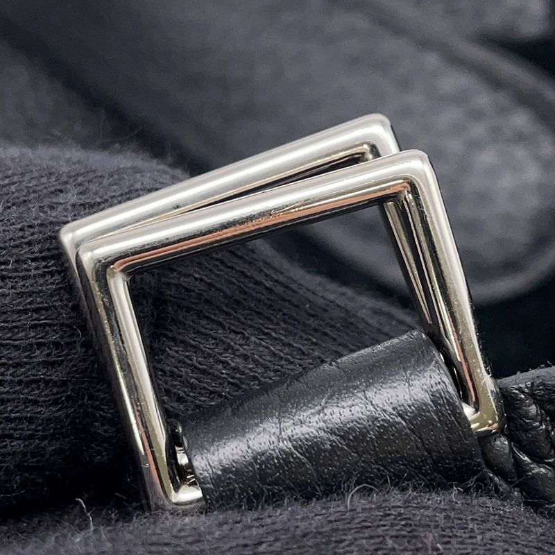 Hermes Handbag Picotin Lock MM Black Silver Taurillon Clemence