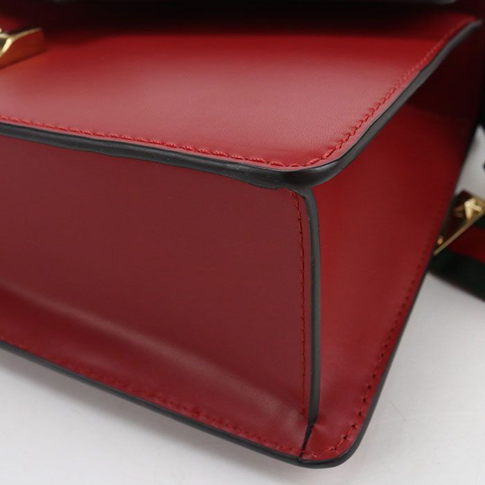 Gucci Sylvie Shoulder Bag Leather Red