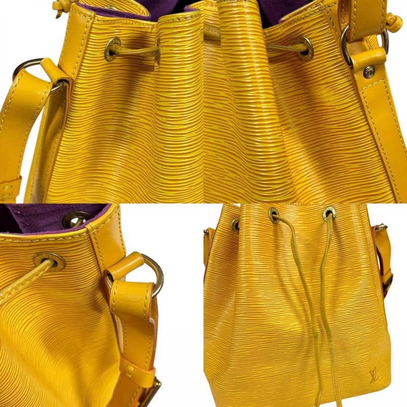 Louis Vuitton Petit Noe Epi Shoulder Bag Yellow
