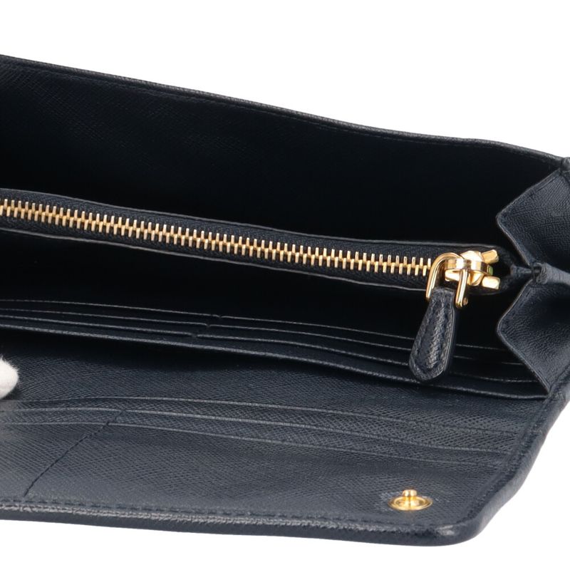 Prada Wallet Nylon Leather Navy Season: All Seasons