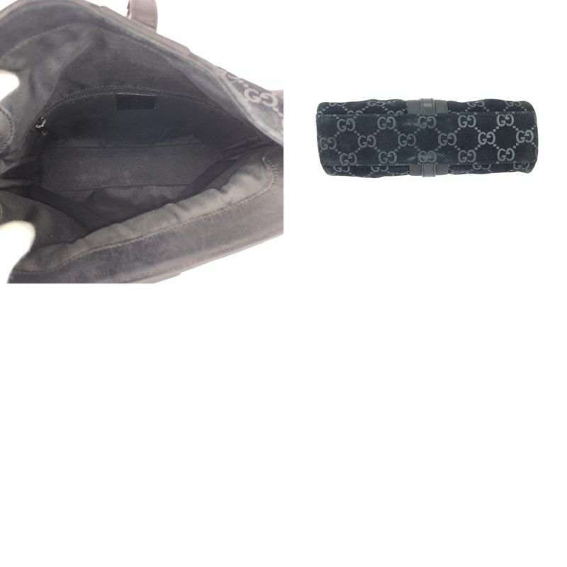 Gucci Jackie Black Suede Leather 001 Shoulder Bag