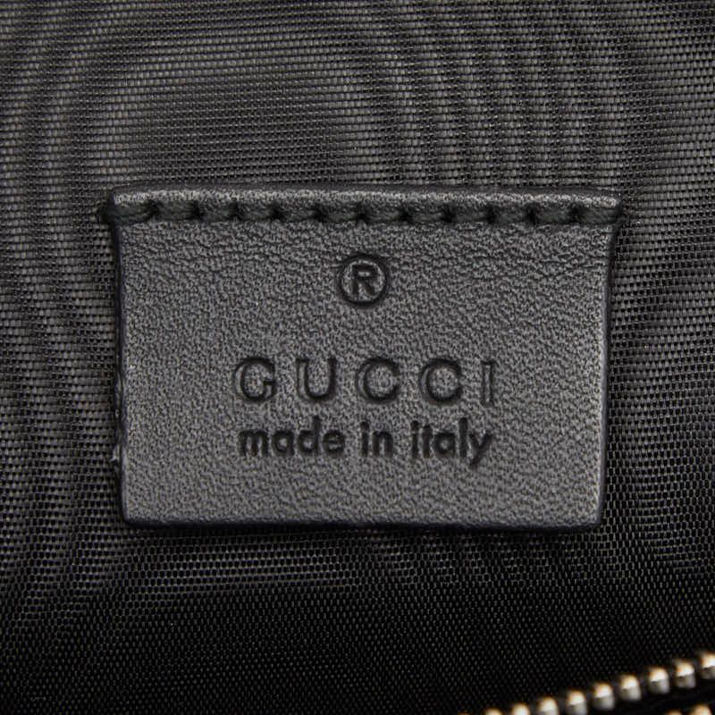 Gucci Sega Guccy Crossbody Shoulder Bag Black Leather