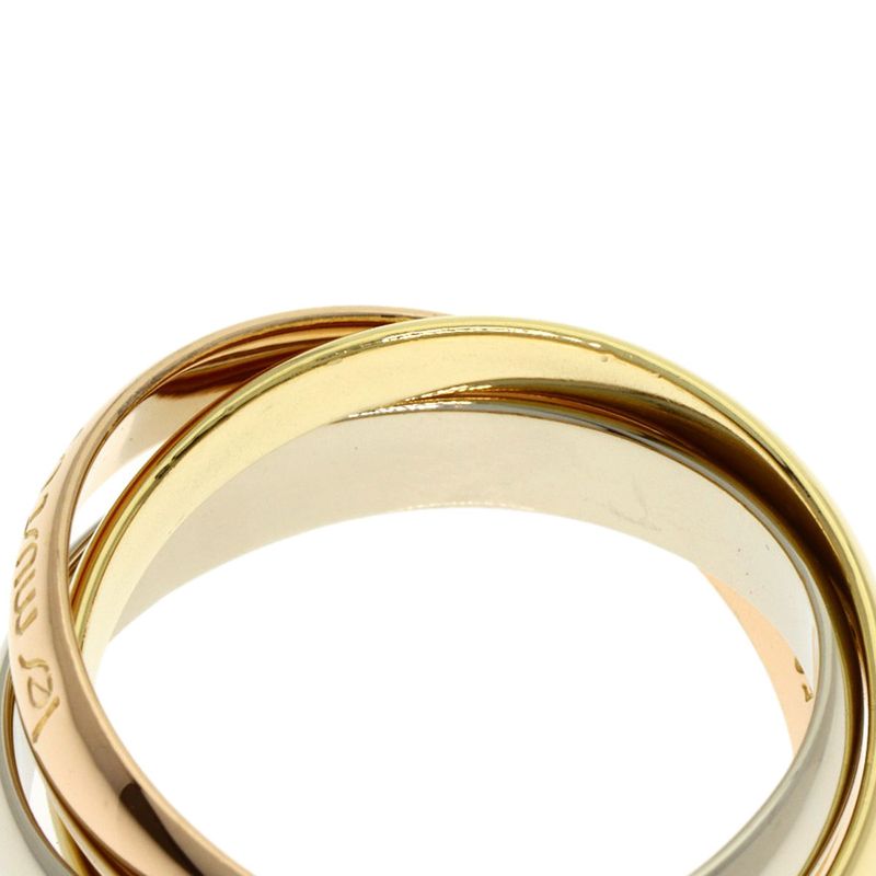 Cartier Trinity 50 Ring 18K Yellow Gold 18K White Pink