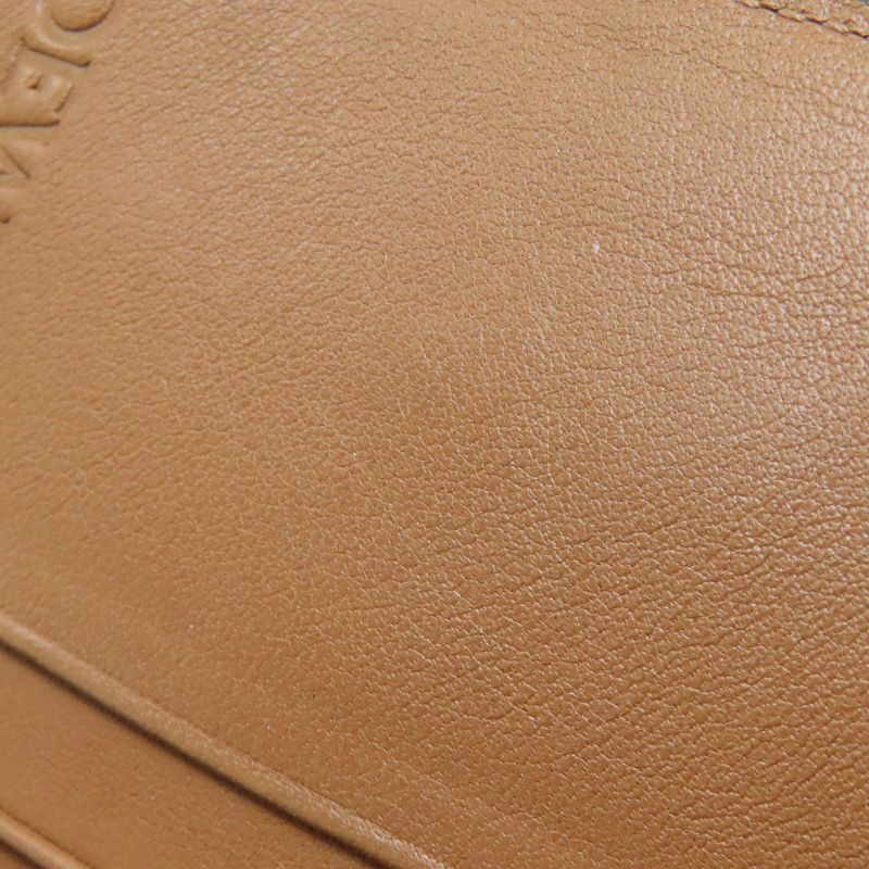 Loewe Vertical Bifold Wallet Leather Green X Brown Green