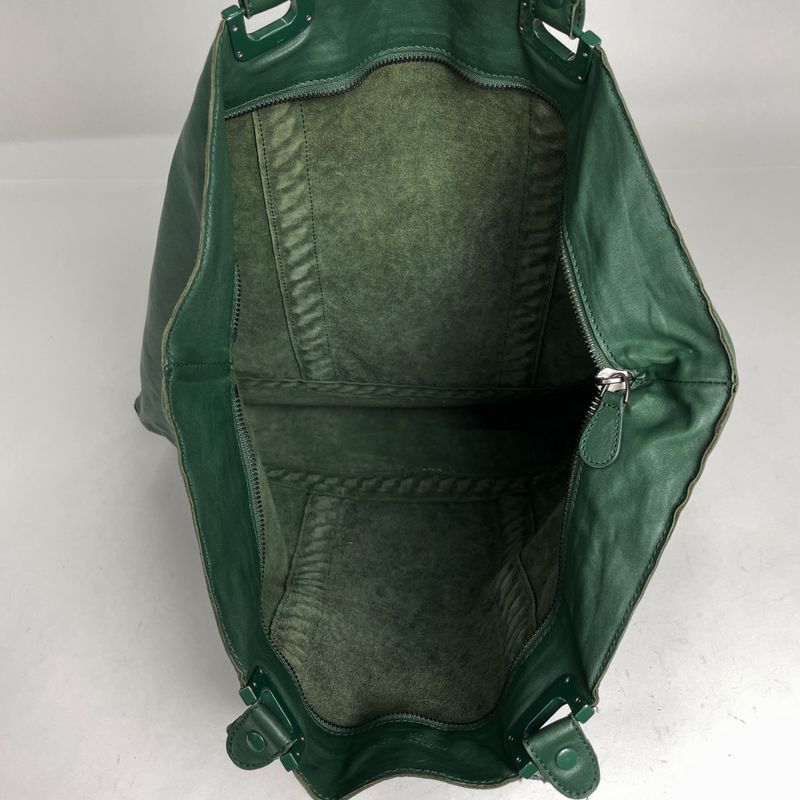 Bottega Veneta Intrecciato Tote Leather Green