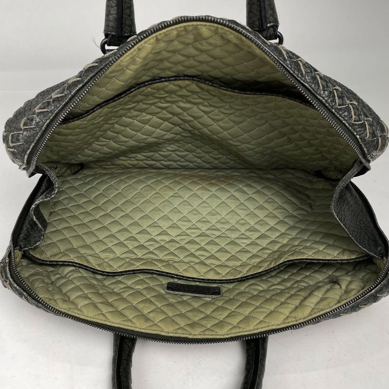 Bottega Veneta Intrecciato Handbag Khaki Leather Green