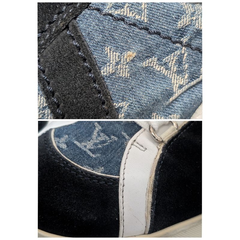 Louis Vuitton Monogram Denim Suede Blue Sneakers