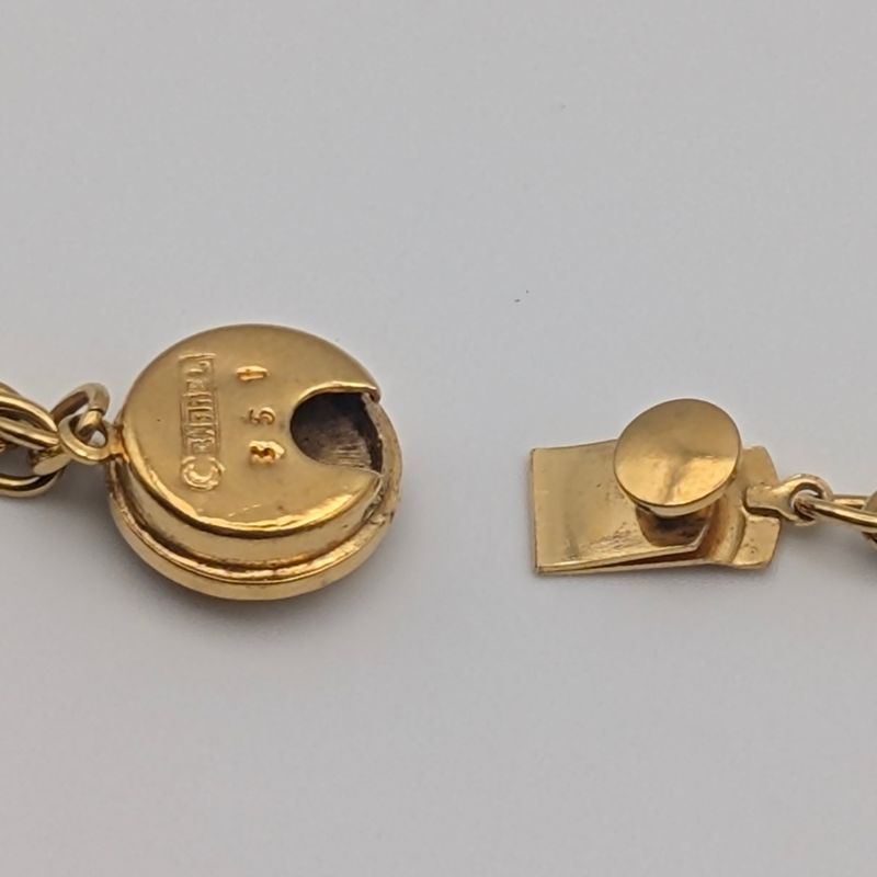Chanel Gold CC Logo Chain Necklace Vintage
