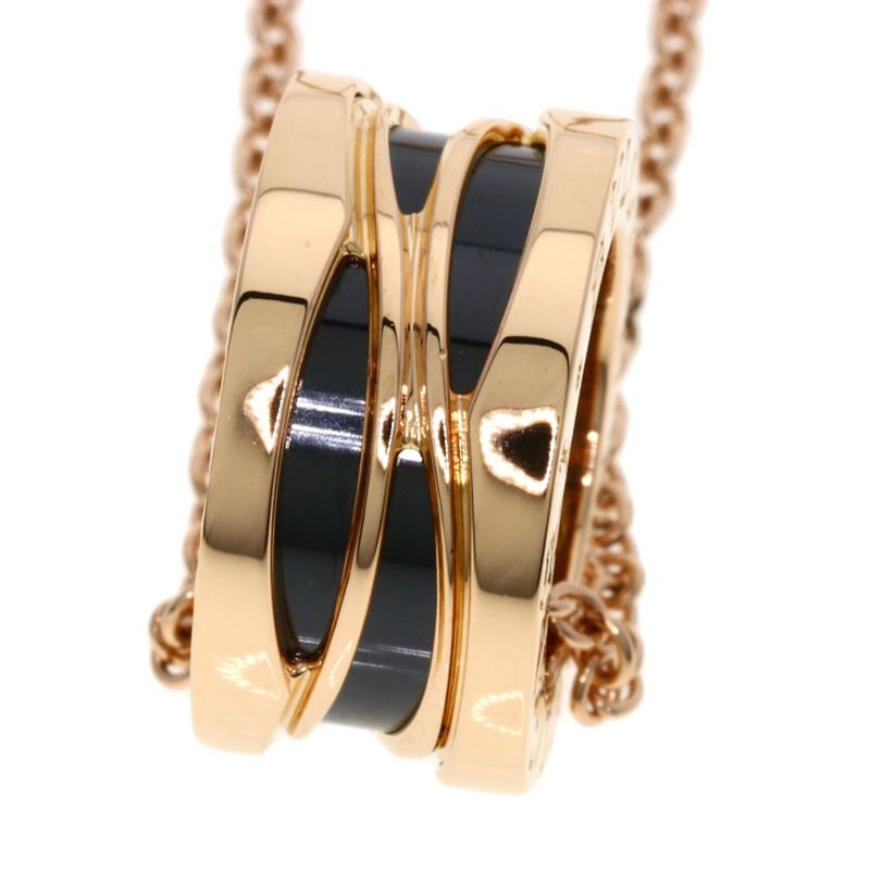 Bvlgari Legend Black Ceramic Necklace 18K Pink Gold