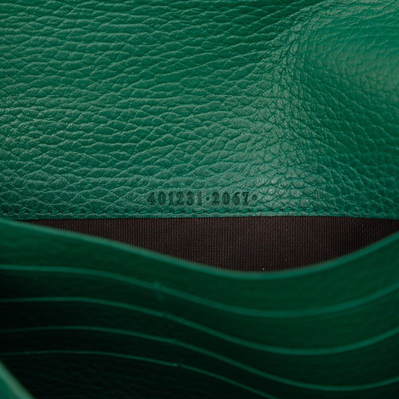 Gucci Dionysus Chain Wallet Shoulder Bag Clutch Green Leather
