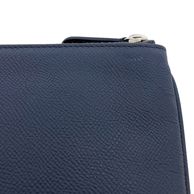 Balenciaga Pouch Navy Leather