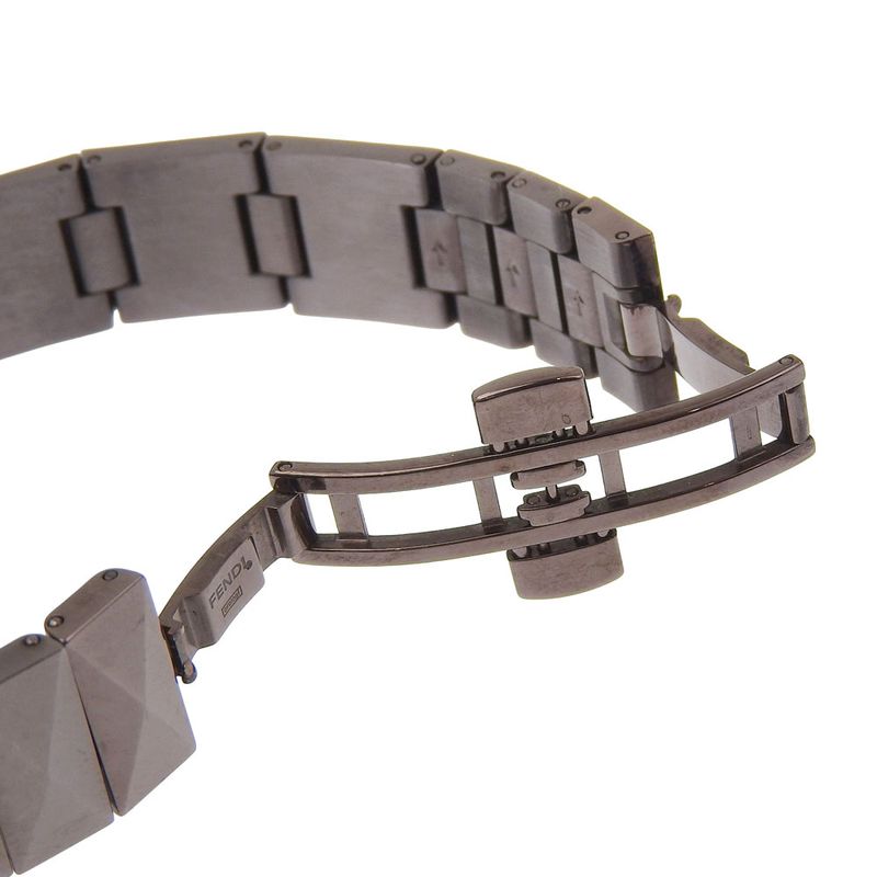 Fendi Pyramid Stainless Steel Quartz Analog Display Brown Dial Watch