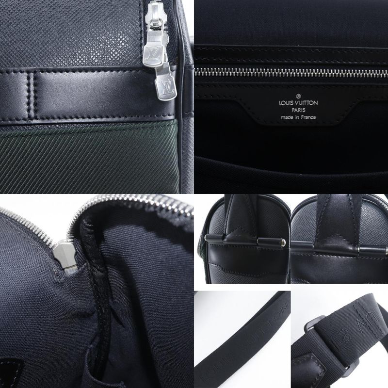 Louis Vuitton Thai Mir Taiga Nylon Canvas Ardoise Black Shoulder Bag