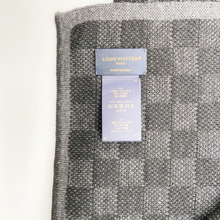 Louis Vuitton Scarf Neo Petit Damier Black Wool