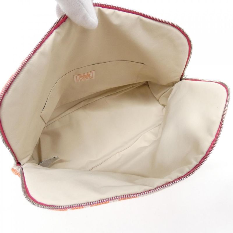 Hermes Jeu Dans la Jungle GM Pouch Tangerine