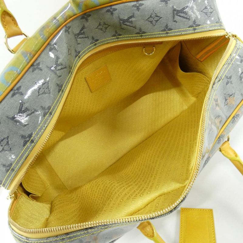 Louis Vuitton Monogram Pulp Weekender GM Boston Bag Jaune