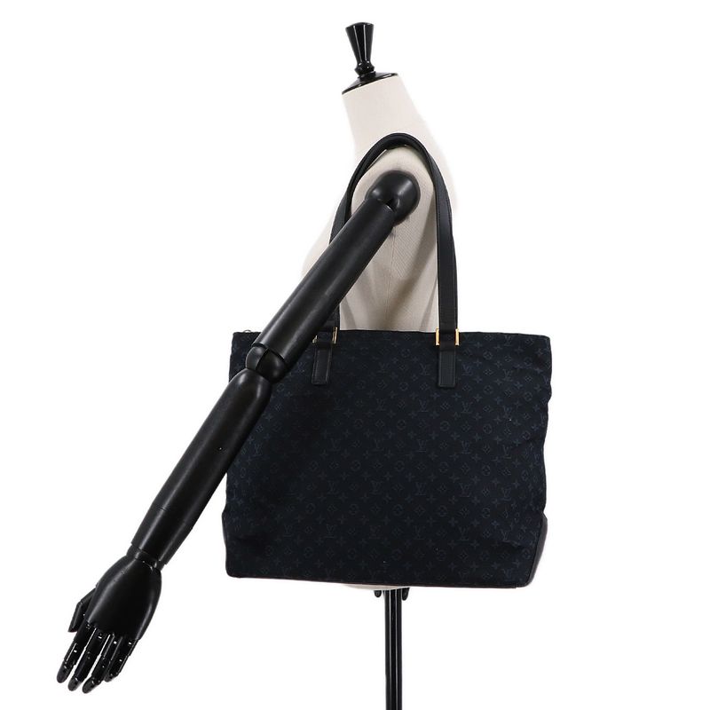 Louis Vuitton Monogram Mini Cabas Mezzo Personal Tote Blue Gold