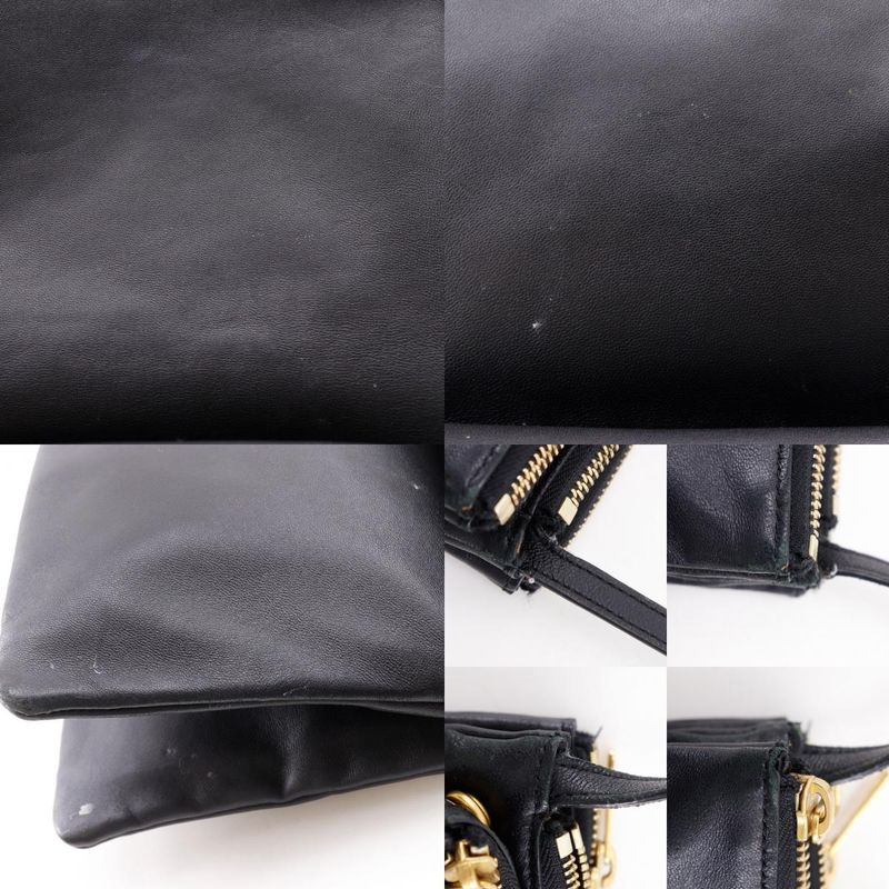 Celine Trio Large Calf Black Shoulder Bag