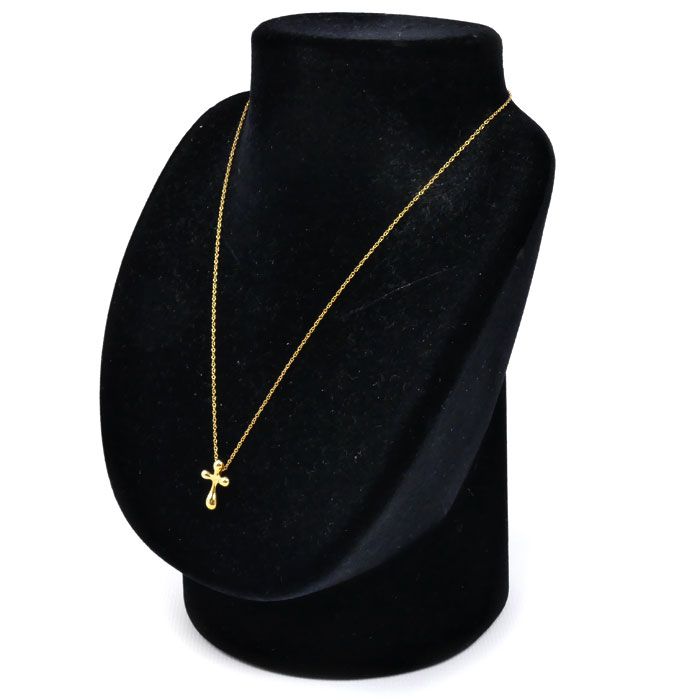 Tiffany & Co. 18K Yellow Gold Small Cross Necklace