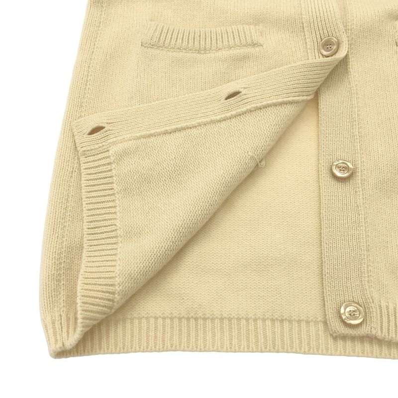 Gucci Embroidered Long Knit Cardigan White XS