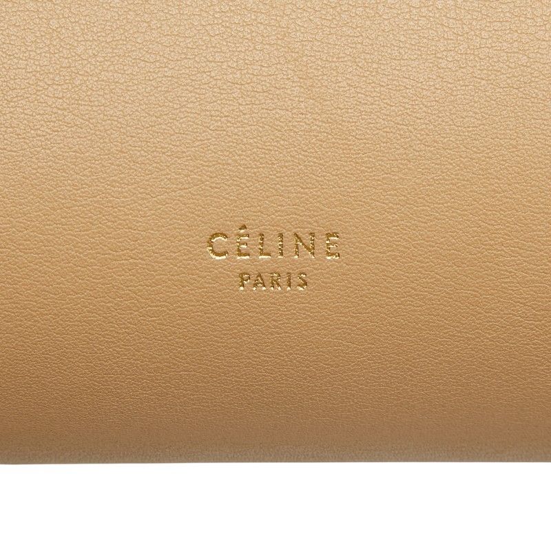 Celine Belt Bag 2-Way Beige Black Leather
