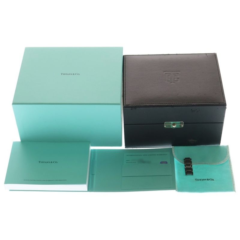 Tiffany & Co. Atlas 2 Hand Silver Dial SS Quartz Watch