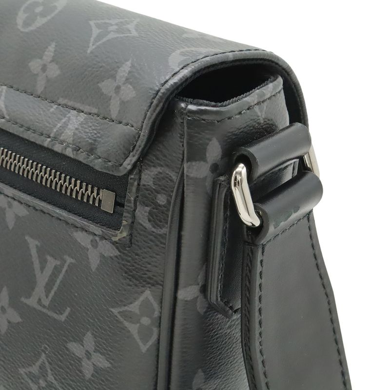 Louis Vuitton Monogram Eclipse District PM Messenger Bag Black Gray