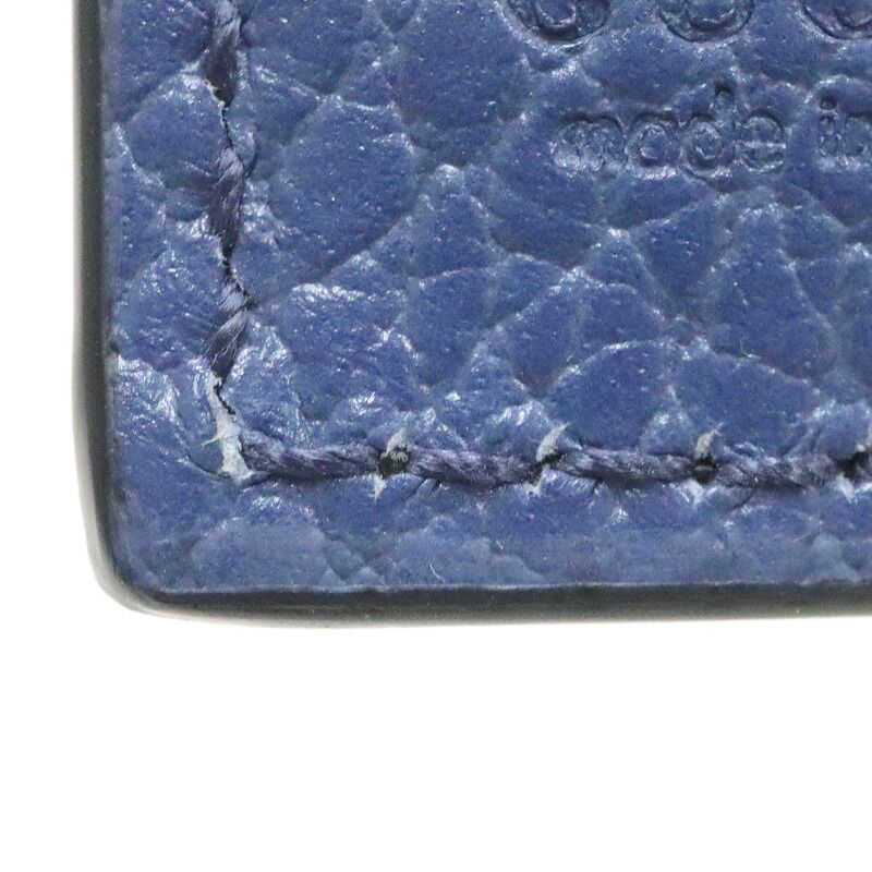 Gucci Interlocking G-bifold Compact Wallet Black Blue Leather