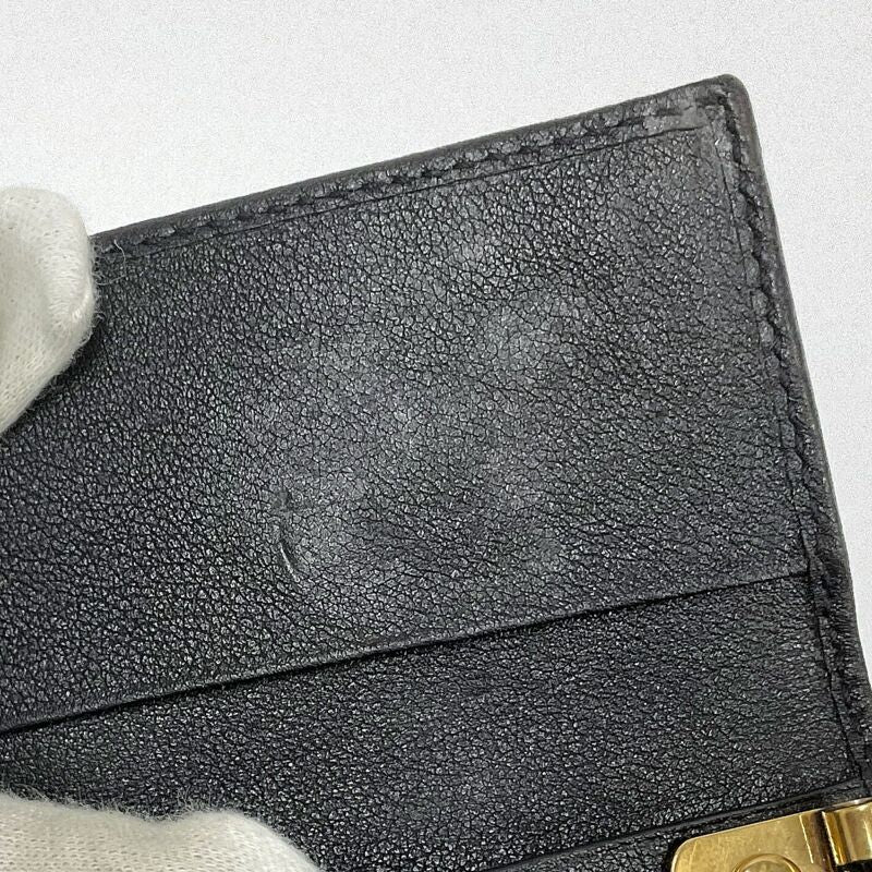 Gucci Key Case Leather Black Key Holder