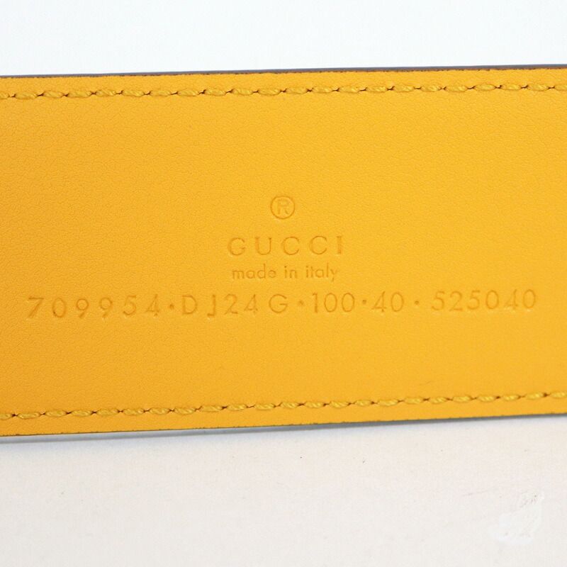 Gucci Belt Leather Light Blue Yellow :light