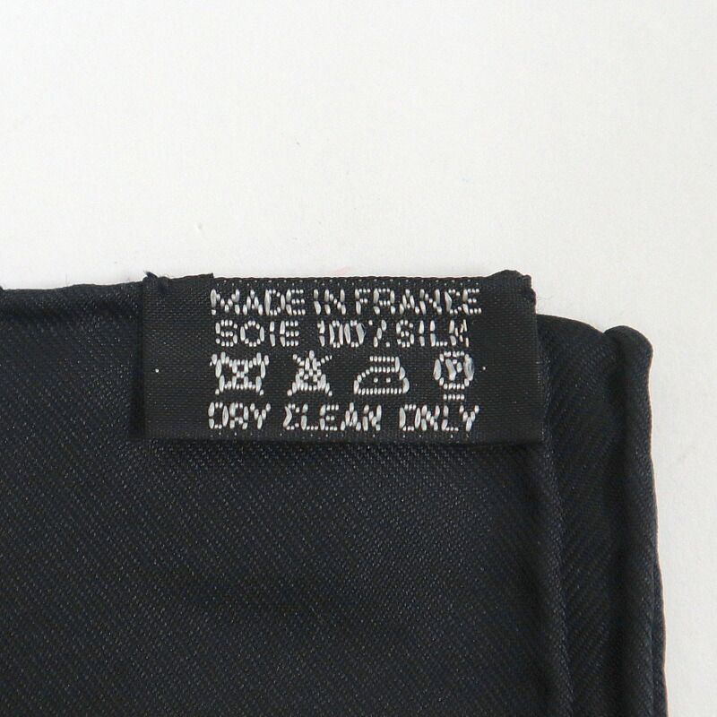 Hermes Carre 90 Fleurs de Fuchsia Black Pink Silk Scarf X