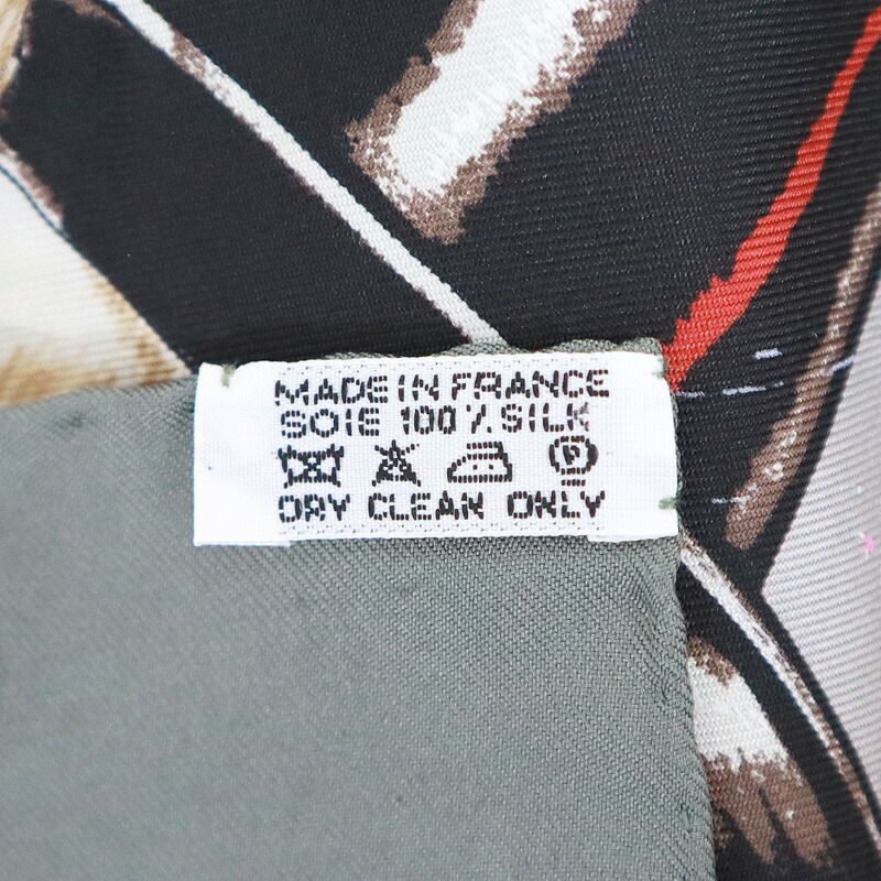Hermes Carre 90 Magic la Magie Gray Orange Silk Scarf