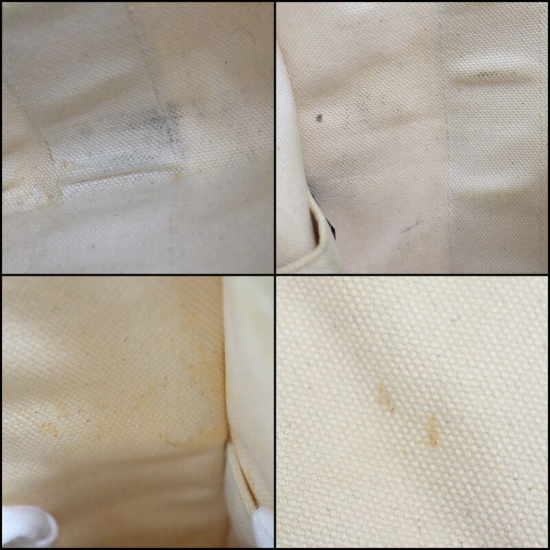 Hermes Bora PM White Orange Canvas Tote X