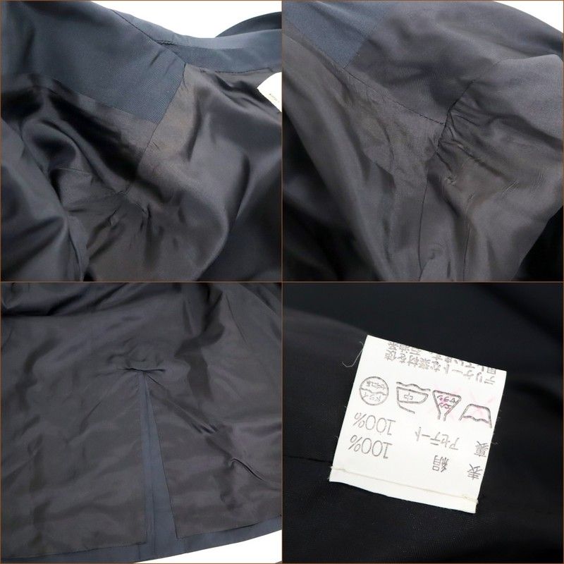 Hermes Coat Silk Acetate Black 40
