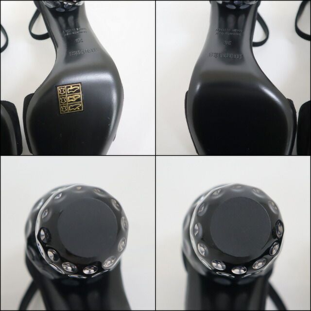 Hermes Dolly Sandals 36 Black