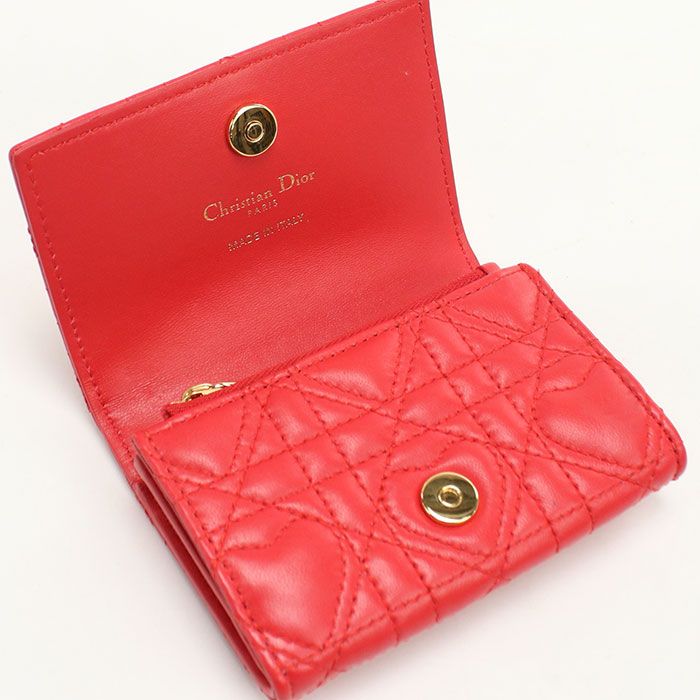 Dior Glycine Wallet Caro Bifold Lambskin