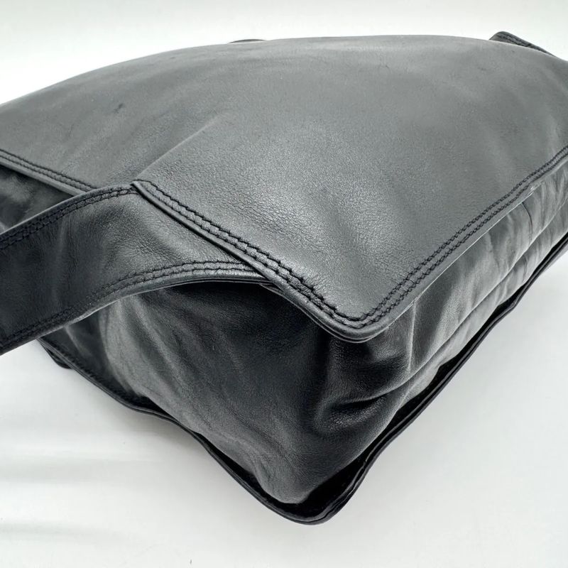 Chanel Backpack Big CC Logo Lambskin Leather Black with Seal