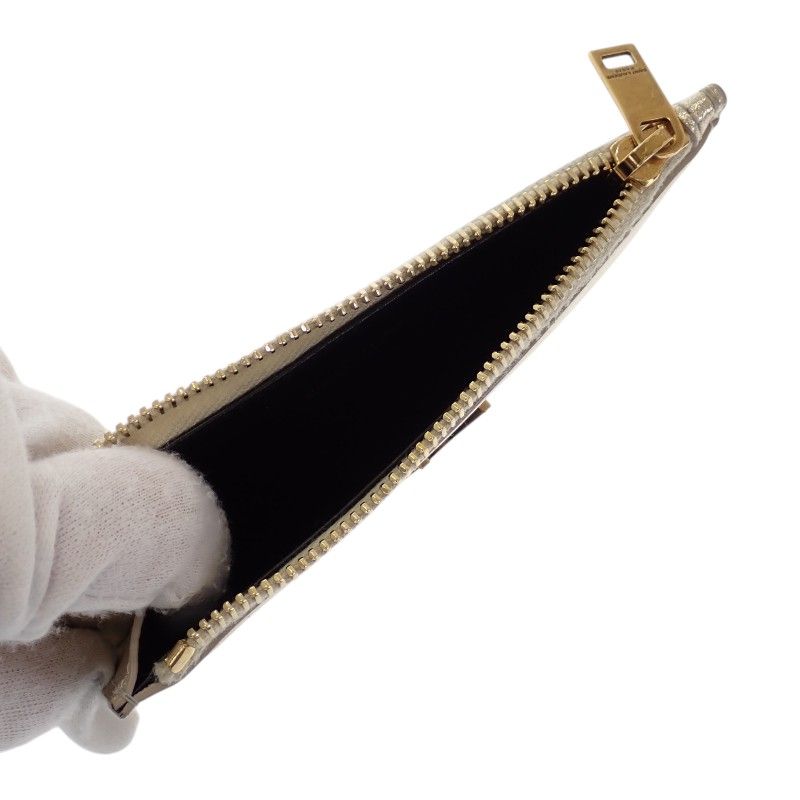 Saint Laurent Zipped Fragment Card Case Coin Compact Wallet Chien