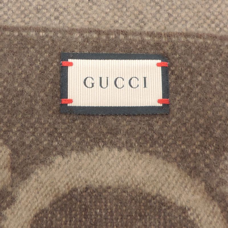 Gucci Scarf Wool Brown