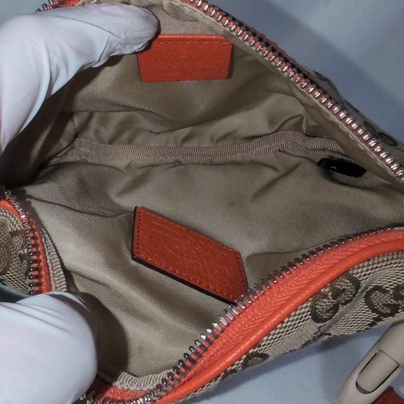 Gucci North Face Collaboration GG Canvas Belt Bag Orange