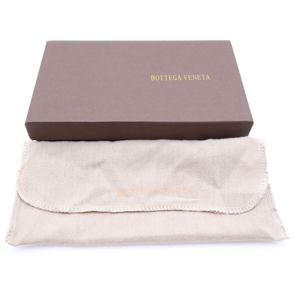 Bottega Veneta Intrecciato Round Zip Leather Wallet Brown — view 6
