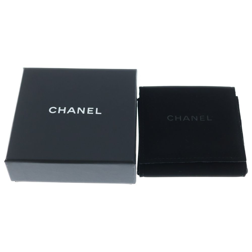 Chanel CC Logo Brooch Rhinestone Gold Barrette — view 6