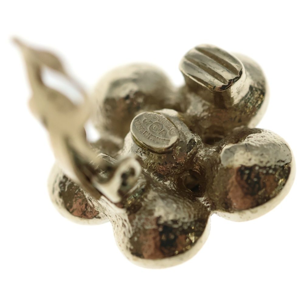 Chanel CC Logo Rhinestone Earrings Gold — view 6