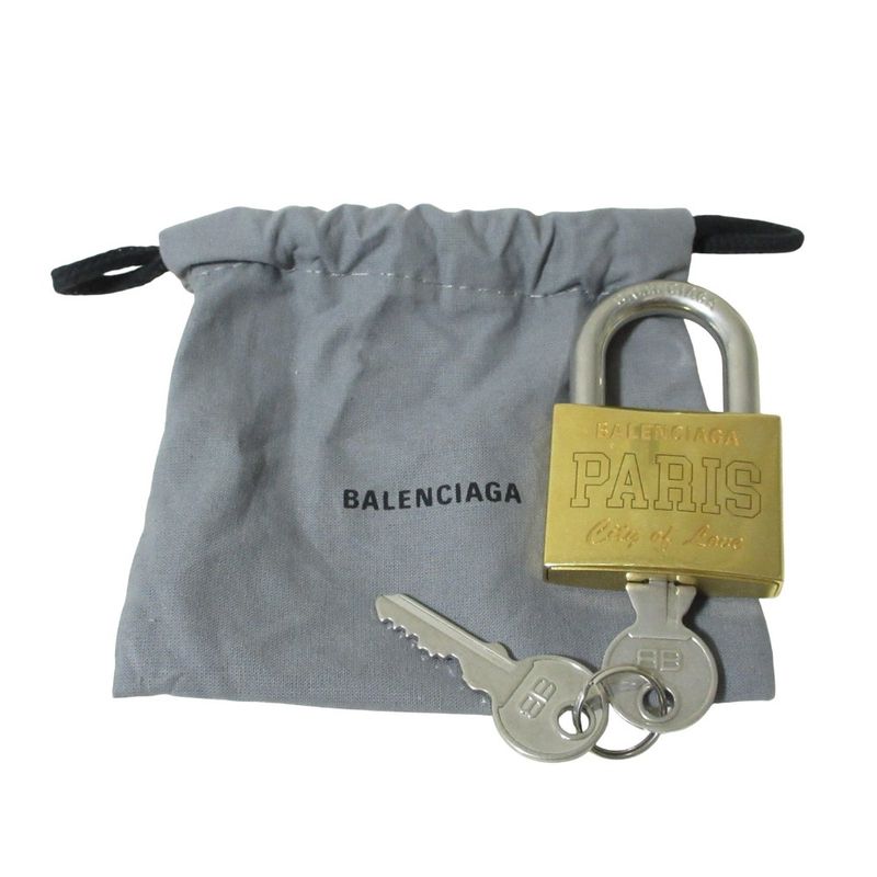 Balenciaga City of Love Padlock Bag Charm Gold