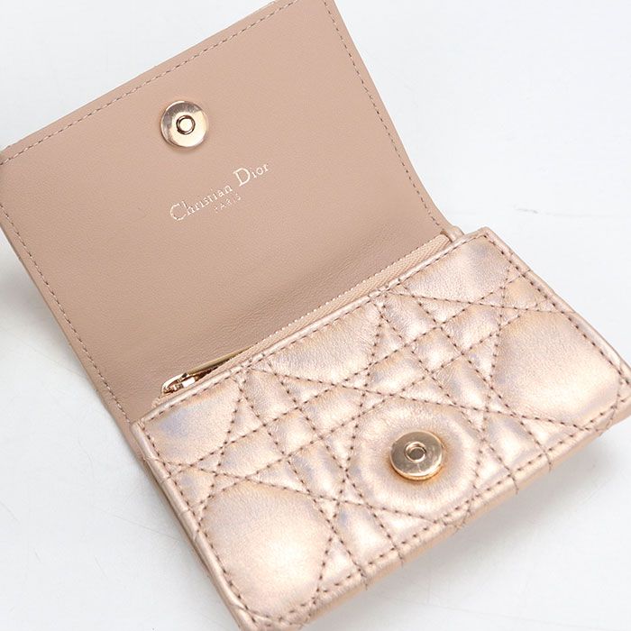 Dior Glycine Wallet Caro Bifold Lambskin — view 7