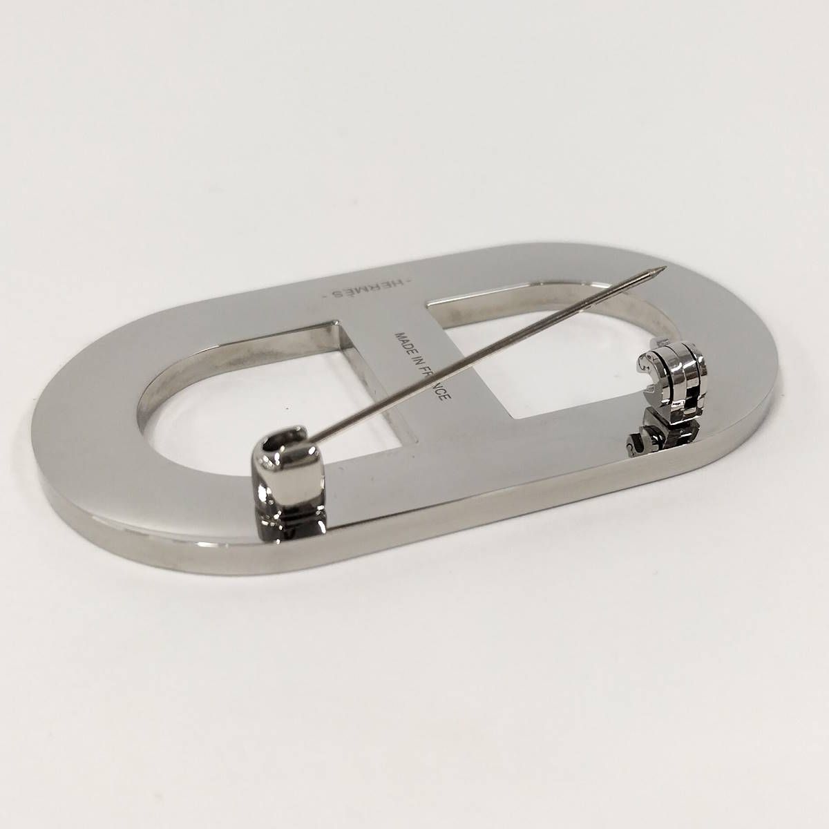 Hermes Brooch Chaine D'ancre Black Silver — view 6
