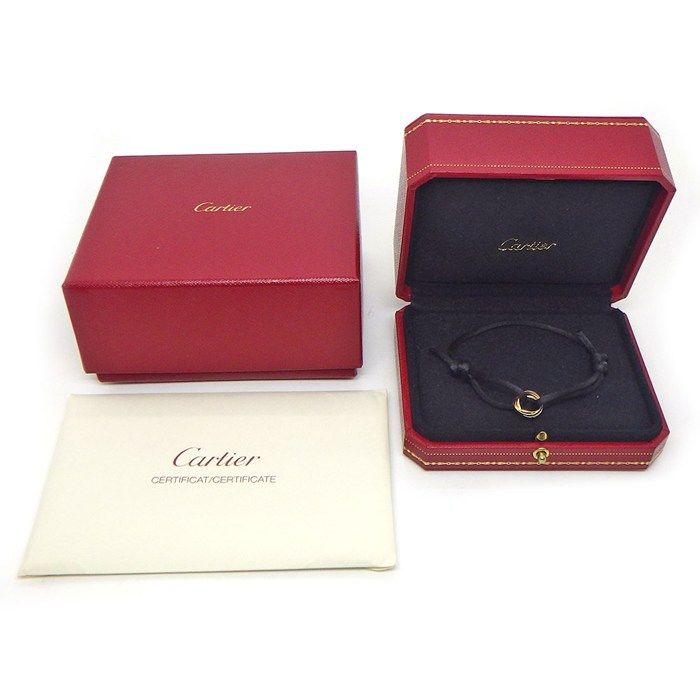 Cartier Bracelet Trinity Online Limited Three Color Cotton Cord 18K Pink — view 8