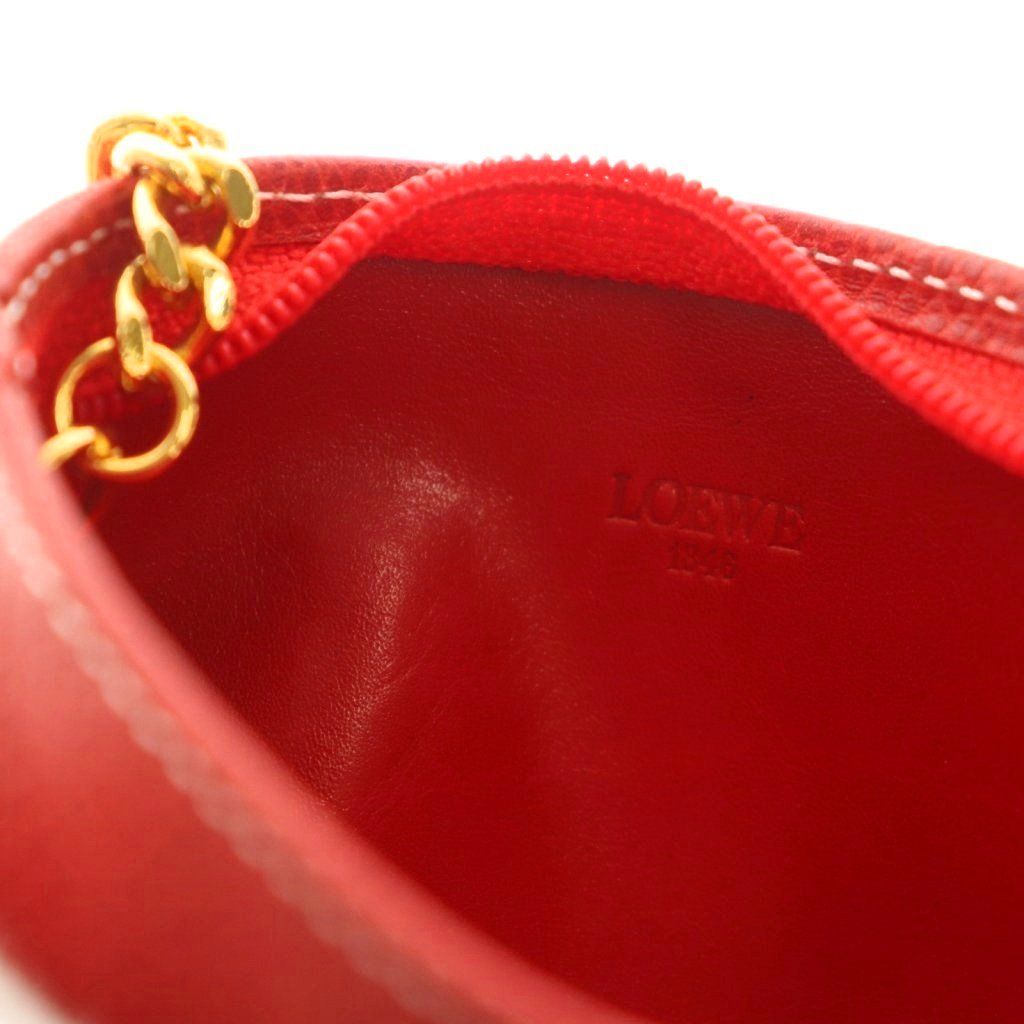 Loewe Coin Case Leather Anagram Red — view 8
